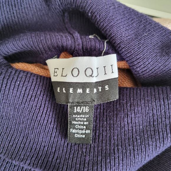 Eloquii Elements Chevron Sweater Colorblock Turtleneck Dolman Women 14/16 - Picture 9 of 12